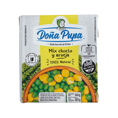 MIX DOÑA PUPA CHOCLO Y ARVEJA 340GR