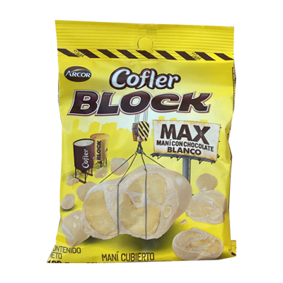 MANI COFLER BLOCK MAX C/CHOC BCO 100GR