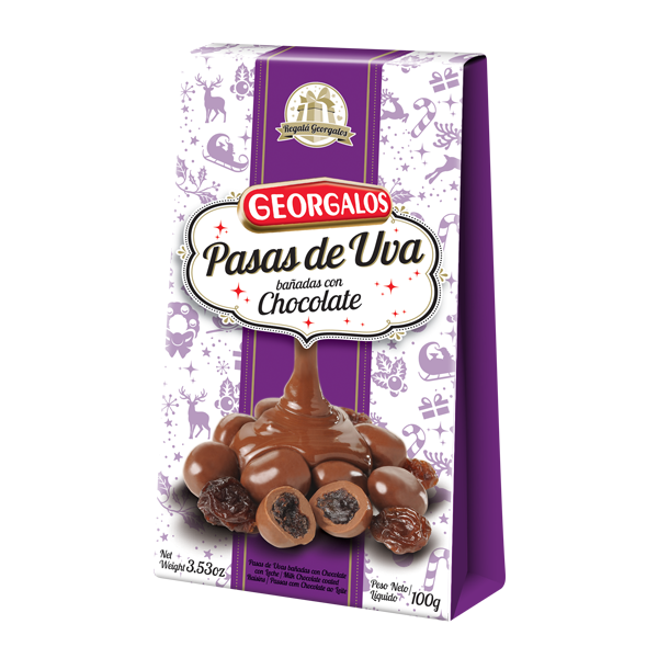 PASAS DE UVA GEORGALOS C/CHOCOLATE 100GR