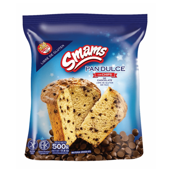 PAN DULCE SMAMS CHIPS CHOCOLATE 500GR