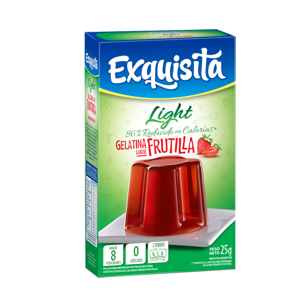 GELATINA EXQUISITA LIGHT FRUTILLA 25GR